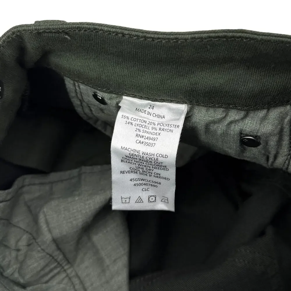 NWT JOE'S JEANS The Icon Mid Rise Skinny Ankle Sz 24 Green Coated Laser Camo - Picture 5 of 8